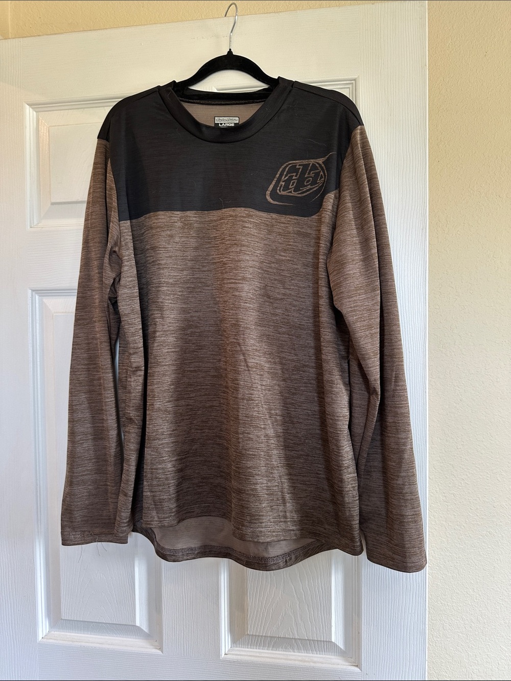 Troy Lee Designs Men’s Long Sleeve Crew Shirt - Brown/Black